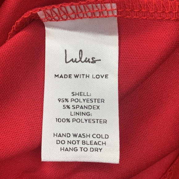 Lulu’s Dress off Shoulder Red Hidden Zipper on Back Size S - Picture 11 of 12